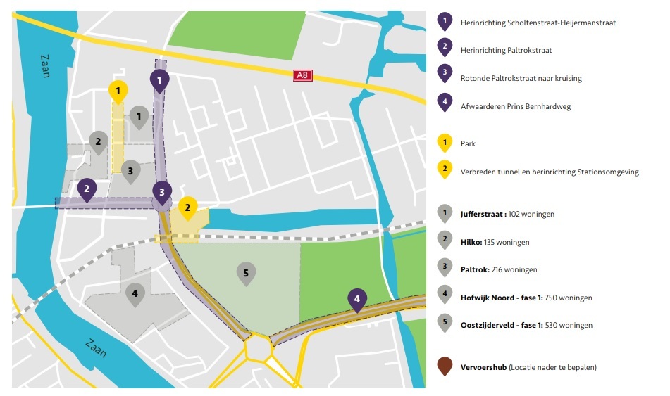 Overzichtskaart projecten Bidbook 2020 Kogerveldwijk