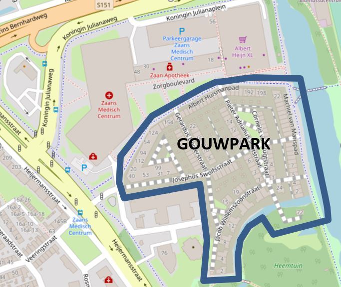 Afbeelding plattegrond locatie Gouwpark