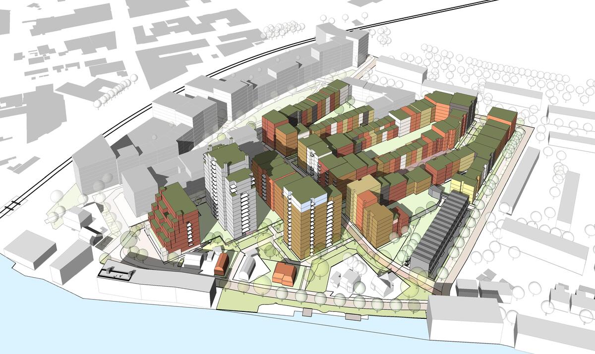 illustratie van het plan voor 750 woningen Hofwijk Noord